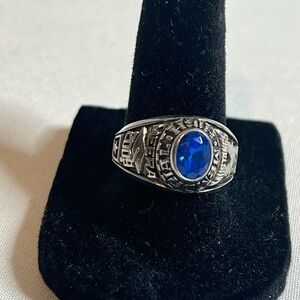 Size 7 Silver Ring with Blue Stone